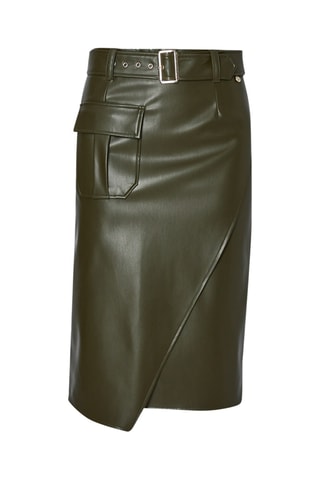 Jupe asymétrique taille haute - Vert