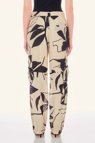 Pantalon cargo en soie - Multicolore