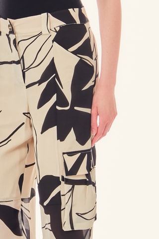 Pantalon cargo en soie - Multicolore