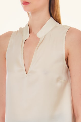 Top en soie - Blanc