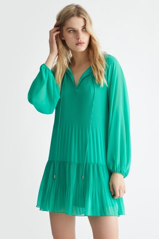 Robe plissée - Vert