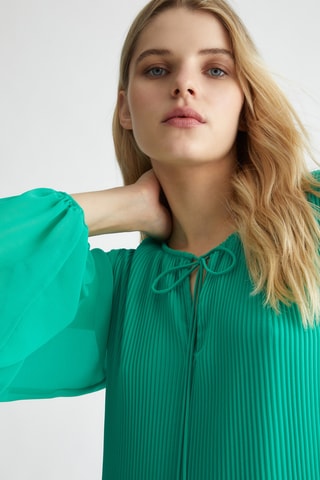 Robe plissée - Vert