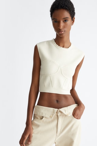 Crop top - Beige