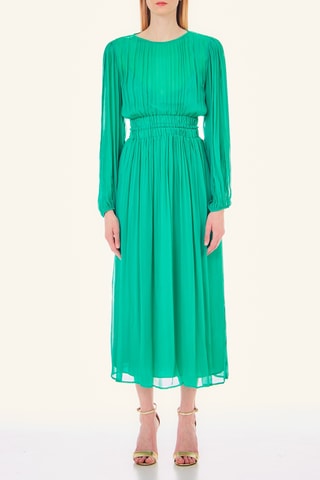 Robe plissée - Vert