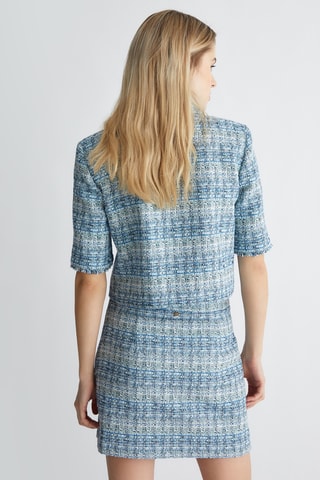 Veste en tweed - Bleu
