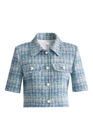 Veste en tweed - Bleu