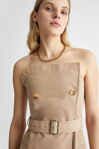 Robe bustier - Beige