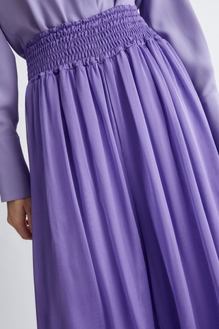 Pantalon en soie taille haute - Violet