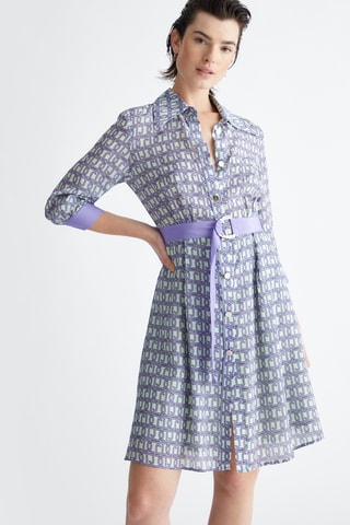 Robe chemise en soie - Violet