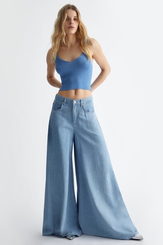 Crop top - Bleu
