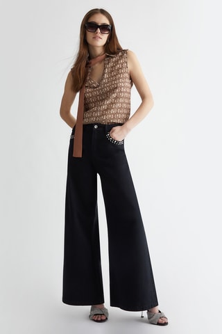Blouse en soie - Marron