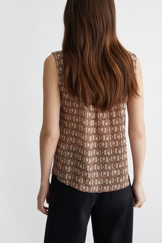 Blouse en soie - Marron