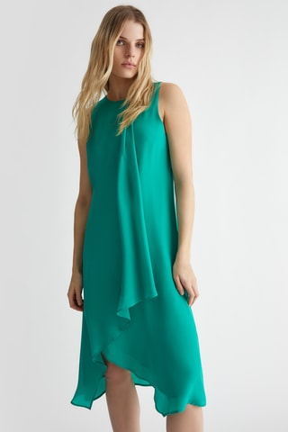 Robe midi en soie - Vert