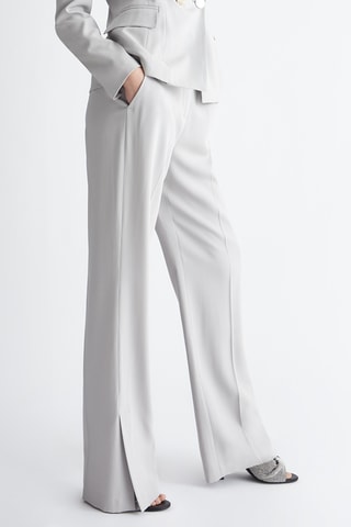 Pantalon de costume taille haute - Gris