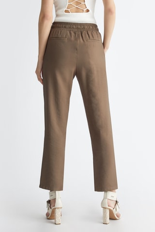 Pantalon taille haute - Marron