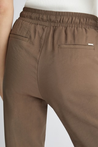 Pantalon taille haute - Marron
