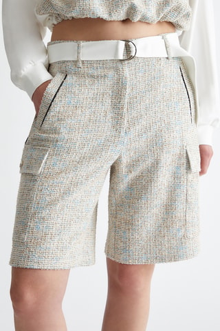 Short taille haute - Blanc