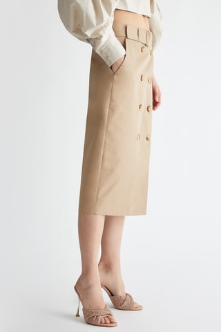 Jupe droite - Beige