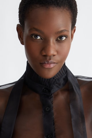 Chemisier en tulle - Noir