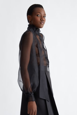 Chemisier en tulle - Noir