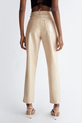 Pantalon taille haute - Écru