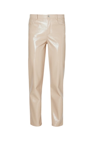 Pantalon taille haute - Écru