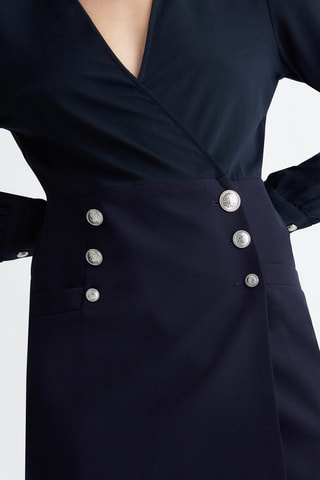 Robe portefeuille - Bleu marine