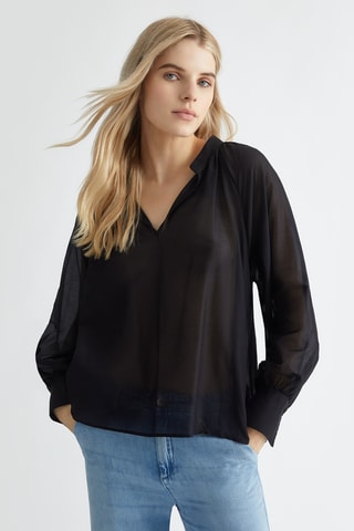 Blouse en soie - Noir