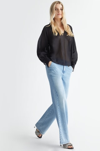 Blouse en soie - Noir