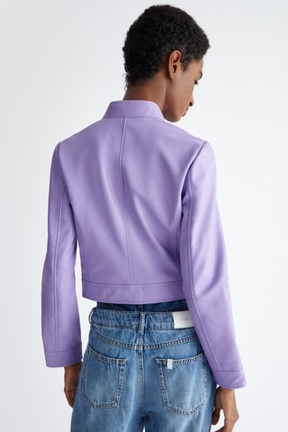 Veste courte en laine d’agneau - Violet
