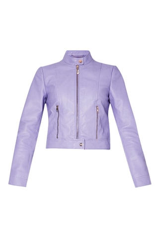 Veste courte en laine d’agneau - Violet