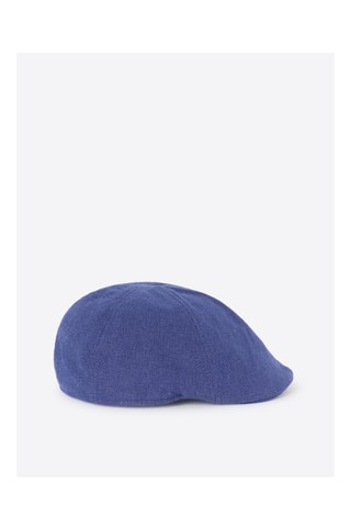 Cappellino in lino - Cobalto