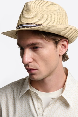Trilby di paglia - Beige