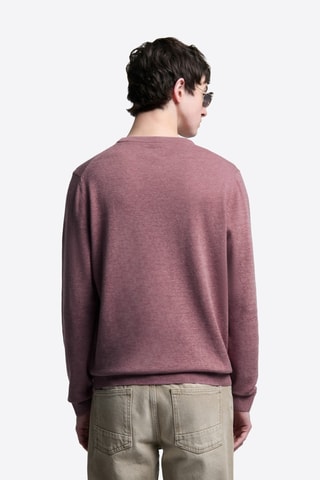 Maglia in cotone bio - Rosa antico melange