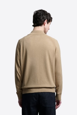 Cardigan in cotone bio - Marrone chiaro