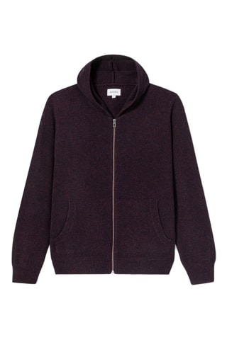 Cardigan in lana - Bordeaux melange
