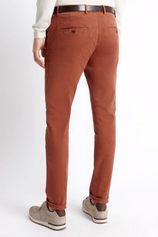 Pantaloni slim in cotone bio - Arancione