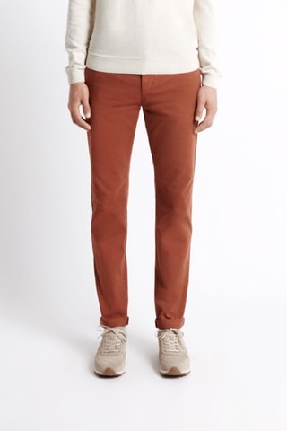 Pantaloni slim in cotone bio - Arancione
