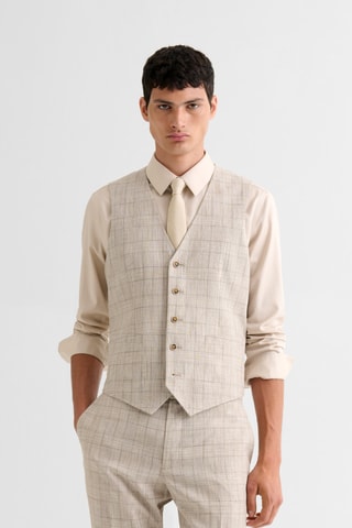 Gilet da completo in lino - Beige