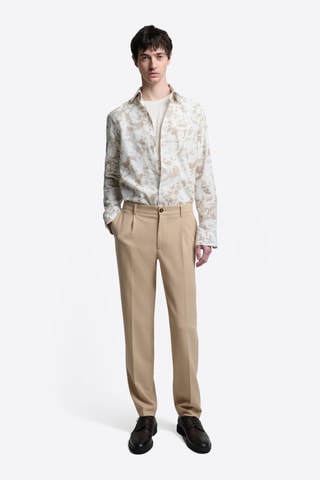 Camicia slim - Beige