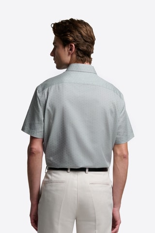 Camicia slim - Blu-verde