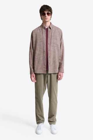 Camicia regular - Bordeaux melange