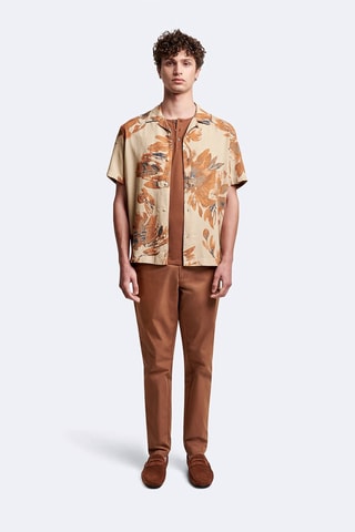 Camicia regular in lino - Avorio