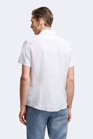 Camicia slim in lino - Bianco