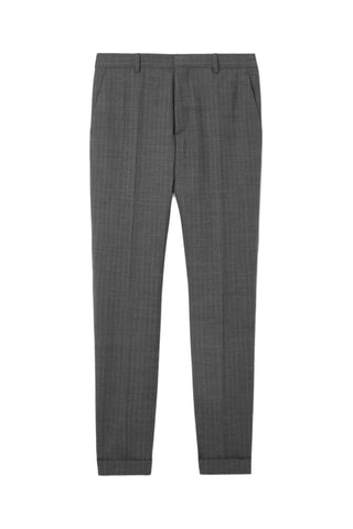 Pantaloni da completo slim in lana - Antracite melange