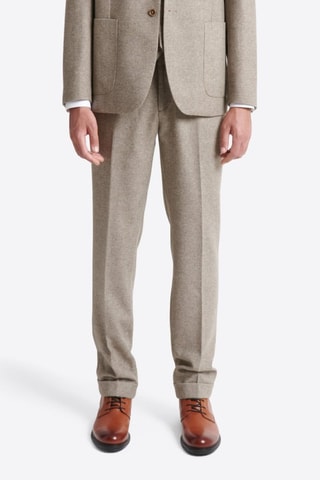 Pantaloni da completo regular - Taupe melange