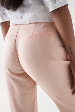 Chino slim en lin - Rose