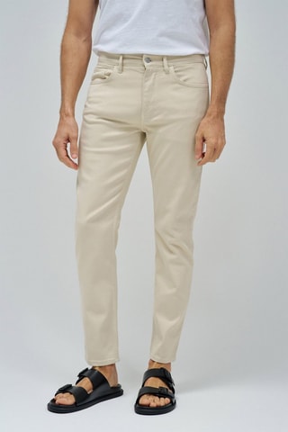 Pantalón slim fit - Beige
