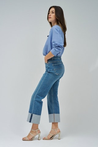 Jean taille haute - Bleu
