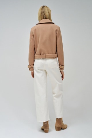 Veste regular en laine - Marron clair